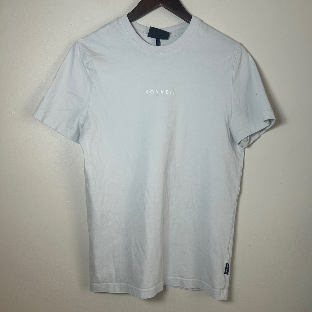 SONNETI LONDON Mens Grey Short Sleeve Crew Neck T Shirt Size M‎